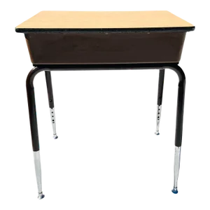 C.1970’s Adjustable School Desk Brown Body