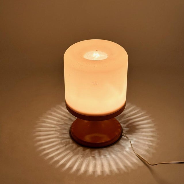 This Space Age table lamp was designed by Marina Malabotti in Italy during the 1970s and reflects the period’s refined...