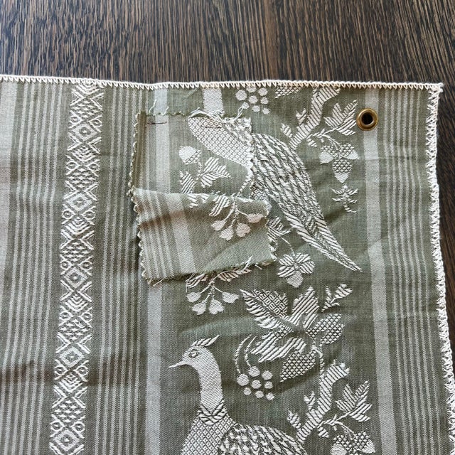 Mid-Century Modern Vintage F Schumacher Liverpool Birds Williamsburg Fabric Remnant For Sale - Image 3 of 9