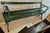 Boho Chic Vintage Hudson Valley Cast Iron Base Wood Railroad Bench Flip Back For Sale - Image 3 of 11