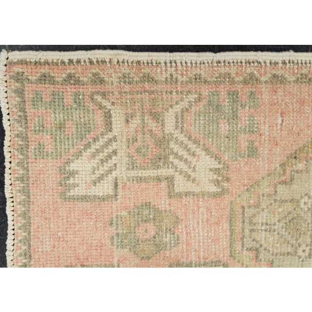 Early 21st Century Turkish Mini Rug Oriental Hand Knotted Vintage Rug 1'7" x 3'2" #21161 For Sale - Image 5 of 8