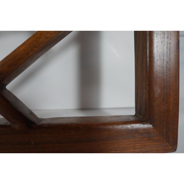 Wall Hanging Square Hardwood Window Panel in Cracked Ice Design For Sale In Chicago - Image 6 of 7