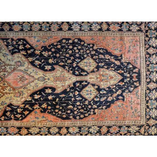 Black Early 20th Century Sarouk Farahan Rug For Sale - Image 8 of 10