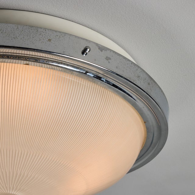 Large 1960s Sergio Mazza Glass and Metal Ceiling or Wall Lamp for Artemide For Sale - Image 11 of 15