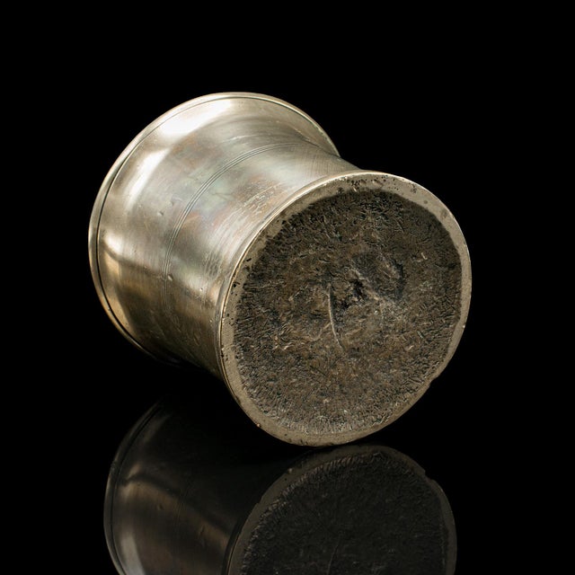 Metal Antique Mortar and Pestle Set, English Bronze Apothecary Grinder, Georgian, 1750 For Sale - Image 7 of 10