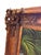 Striking large-scale decorative painting depicting a pair of elegant white peacocks set within a lush fantasy garden...