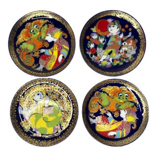 Set of 4 Rosenthal Aladin Series Bjorn Wiinblad Collectible Plates For Sale