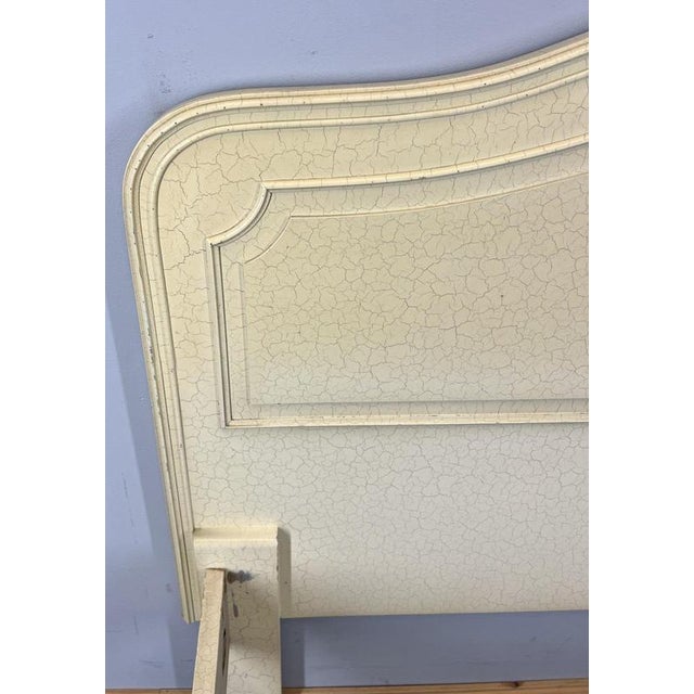 Vintage French Single Bed Frame with Carved Headboard For Sale - Image 12 of 16