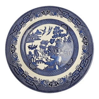 Churchill Blue Willow Porcelain Dinner Plate For Sale