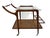 Mid-Century Modern Mid-Century Italian Modern Walnut Serving Cart For Sale - Image 3 of 8