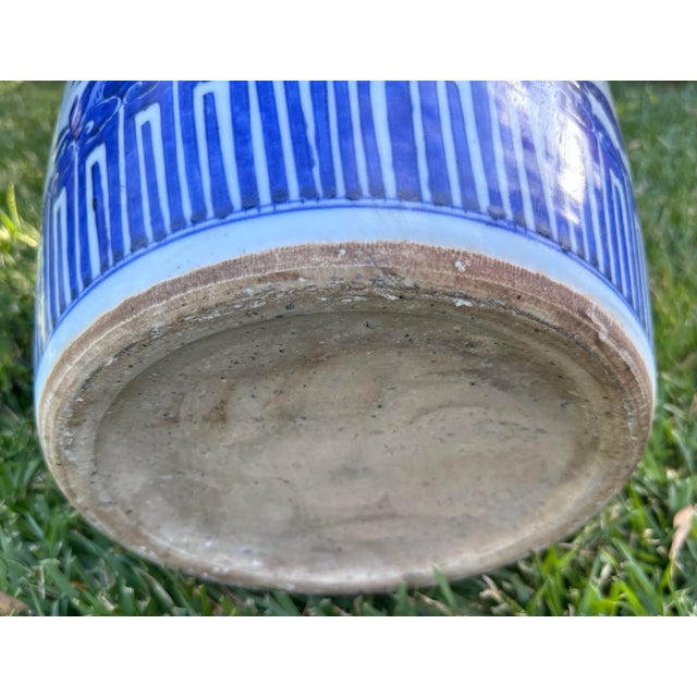 17th Century Antique Chinese Ming Dynasty Deer Phoenix Mythical Porcelain Jardiniere Planter Pot For Sale - Image 12 of 12