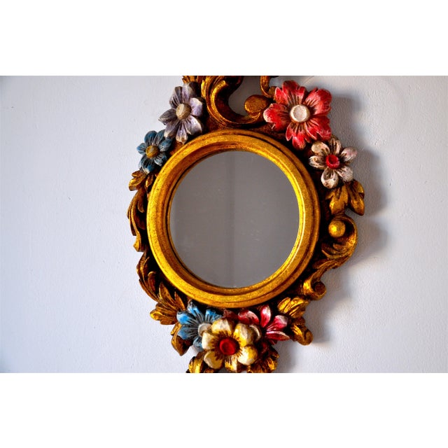 Rococo Rococo Style Golden Acacia Mirror, 1960s For Sale - Image 3 of 7