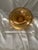 1930s Vintage Amber Glass Serving Bowl With Intricate Gold Gilt Decoration For Sale - Image 5 of 6
