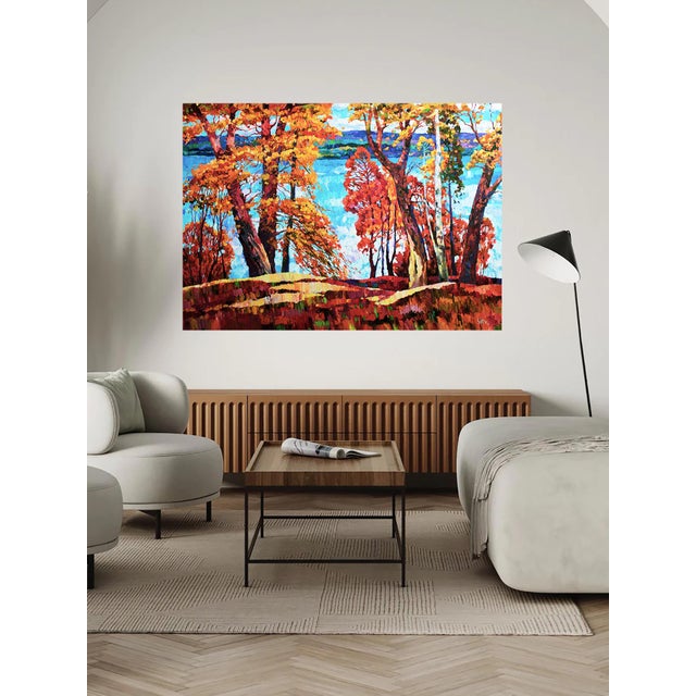 Artist Andrei Sitsko "A Big River" Modern Original Painting For Sale - Image 14 of 14