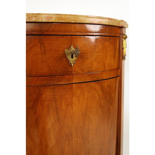 Empire Demi Lune Dresser in Walnut, 1810 For Sale - Image 9 of 12