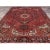 1960 7'10"x10'7" Red Centre Geometric Element Pure Wool Vintage Worn Down Clean Rug For Sale In New York - Image 6 of 12