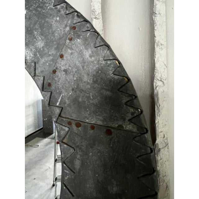 1960s Vintage French Folk Art Cladded Zinc Mirror, 1960s For Sale - Image 5 of 6