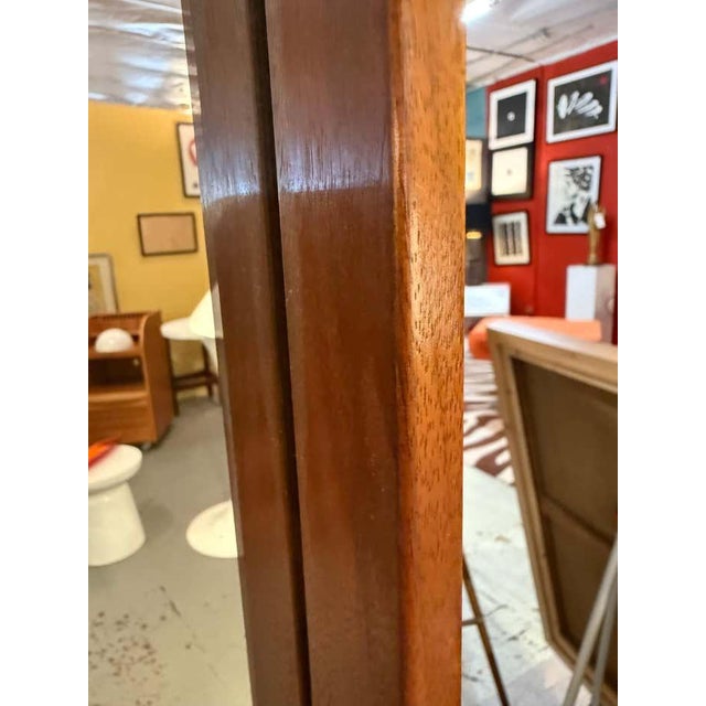 Mid-Century Modern Midcentury Swedish Walnut Mirror by Dux For Sale - Image 3 of 5