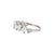 Modern 14k White Gold 1.52ctw Staggered Mixed Multi Shape Diamond Eternity Band Ring, Size 6.5 For Sale - Image 3 of 8