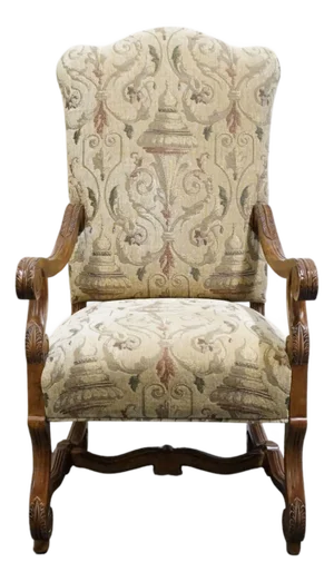 Century Furniture Rustic Old World Transitional Upholstered Dining / Accent Lounge Arm Chair