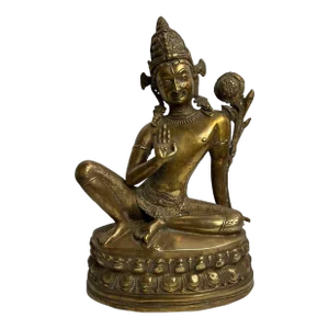 Sculpture a Brass Buddha, India
