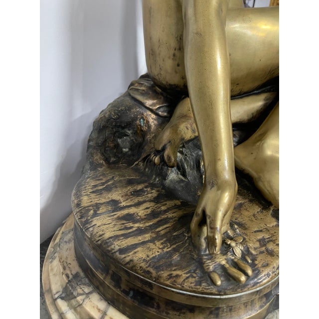 Stone A Gilt Bronze Figure of a Water Nymph, France, 19th Century For Sale - Image 7 of 10