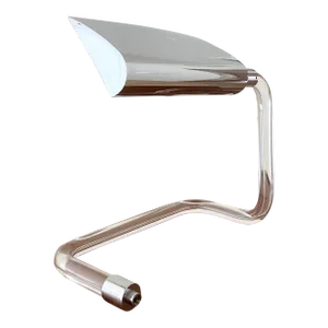 Futuristic Peter Hamburger Lucite & Chrome Lamp Produced by Kovacs for Knoll International