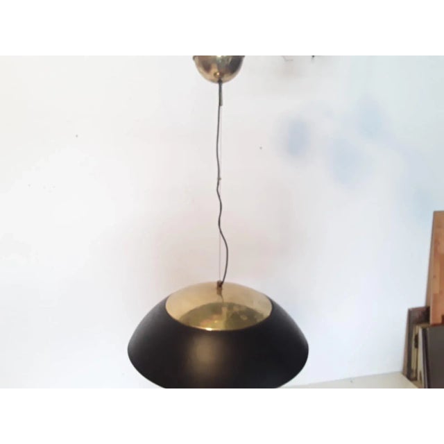 Large Black Ceiling Lamp, 1960s For Sale - Image 3 of 5