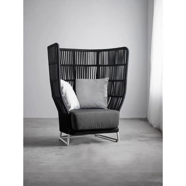 Contemporary Design Armchair with High Backrest Outside from VR For Sale - Image 3 of 4