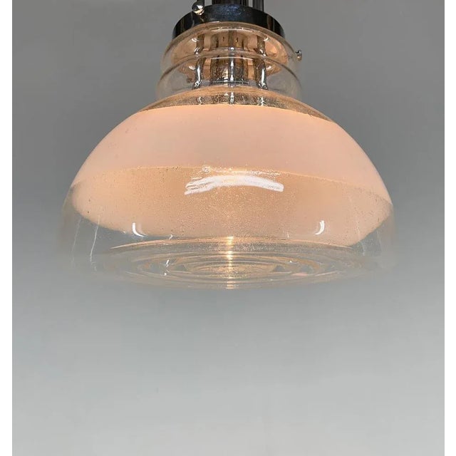 Murano Glass and Chrome Pendant by Mazzega, Italy, 1960s For Sale - Image 12 of 14
