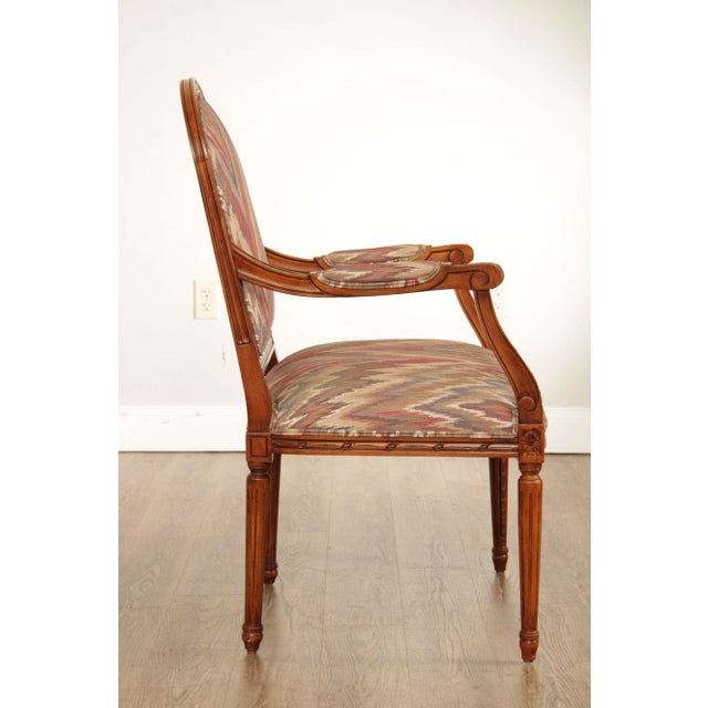 1990s Ethan Allen French Louis XVI Style Armchairs - A Pair For Sale In Philadelphia - Image 6 of 13