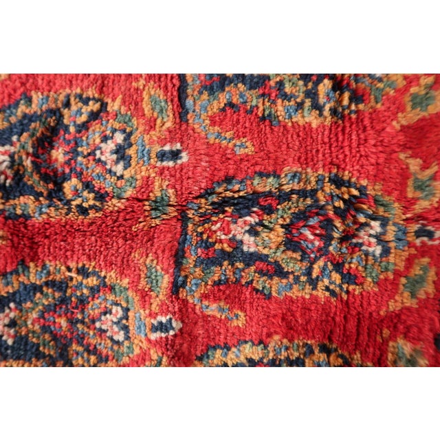 Navy Blue 1960s, Handmade Vintage Persian Hamadan Rug 4.6' X 6.11 For Sale - Image 8 of 14