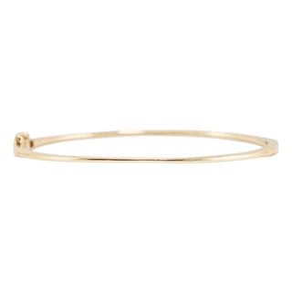 Bony Levy 14k Yellow Gold Thin Hinged Bangle Bracelet For Sale