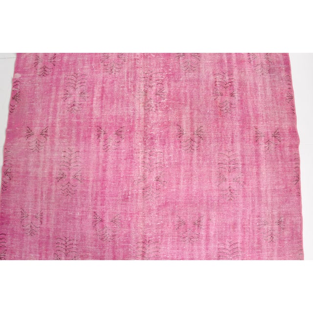 Turkish Home Living Pink Rug For Sale - Image 10 of 10