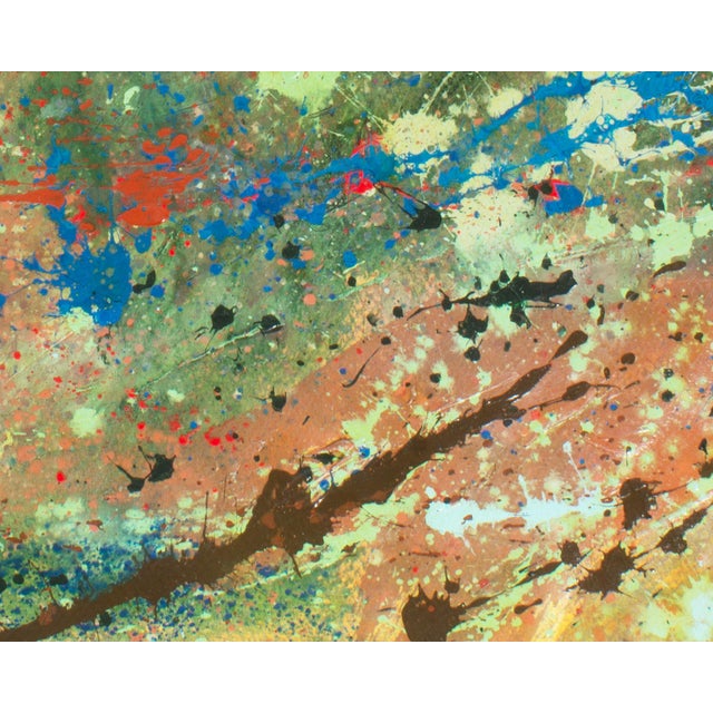 1980s Abstract Acrylic Landscape by Harry Hilson For Sale - Image 4 of 7