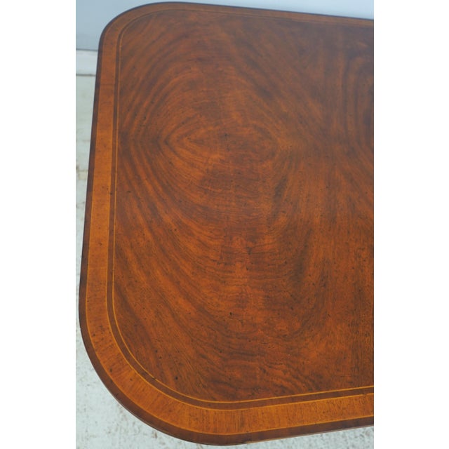 Wood Jonathan Charles Large Mahogany Dining Room Table For Sale - Image 7 of 18