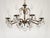 Antique 8 Arm Dark Patina Opulent Brass Cut Lead Glass Crystal Chandelier For Sale In South Bend - Image 6 of 15