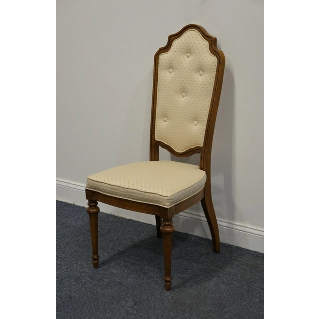 Heritage Heritage Furniture Solid Pecan Italian Neoclassical Tuscan Style Dining Side Chair For Sale - Image 4 of 7