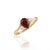 Contemporary Garnet Pear Cut Engagement Ring | Three Stone Bypass Ring | January Birthstone Promise Ring Us 7 For Sale - Image 3 of 3