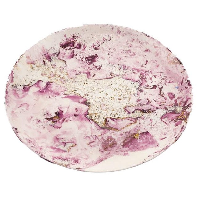 Sascha Brastoff Surf Ballet dinner plate, pink & Gold version. Signed on back, excellent condition There are 7 others in...