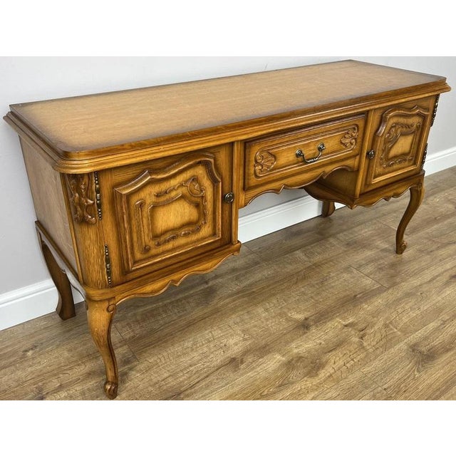 Bring timeless french elegance to your home with this vintage french louis tv stand cabinet , offering graceful curves,...