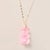 14k Gold Pink Resin Gummy Bear Necklace For Sale - Image 4 of 4