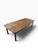 Vintage Faux Bamboo Fruitwood Cocktail Table With Geometric Veneer Top For Sale - Image 9 of 11