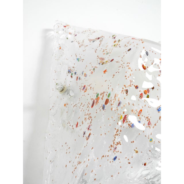 Postmodern Murano Glass Triangle Ceiling Lamp from Sylcom, Italy, 1985 For Sale - Image 11 of 18