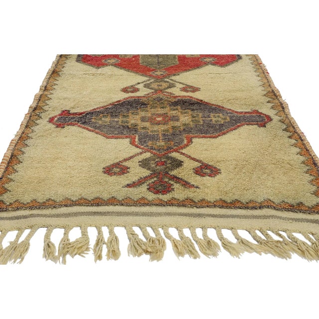 Vintage Kurdish Tribal Rug - 03'04 X 10'07 For Sale - Image 4 of 9