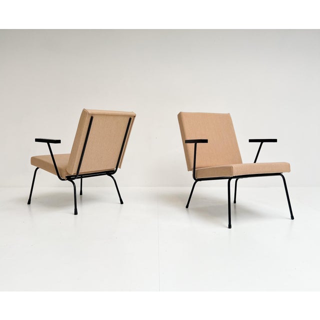 Cream Gispen 1407 Armchair by Wim Rietveld, 1950s For Sale - Image 15 of 15