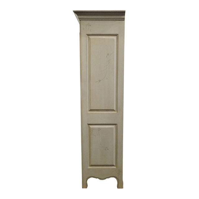 Ethan Allen Country French Collection Off White 50" Armoire W. Hand Painted Accents 26-5215 For Sale - Image 10 of 13