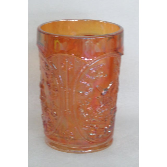 Imperial Carnival Glass Marigold Orange Windmill Pattern Tumbler For Sale - Image 11 of 11