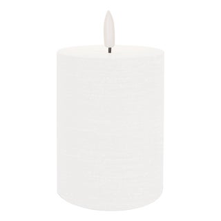 FIA Wick White Pillar Candle (Set of 2) For Sale