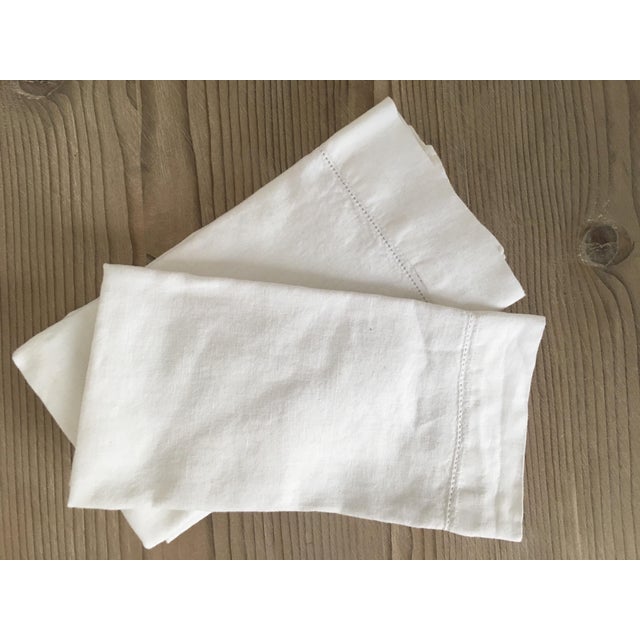Rh White Linen Hemstitch Napkins, Set of 4 Chairish